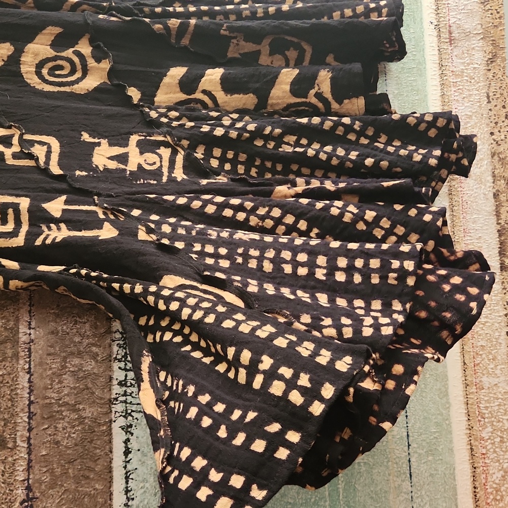 Under the Sun beautiful Batik 'handkerchief' Dress sz s free people,boho